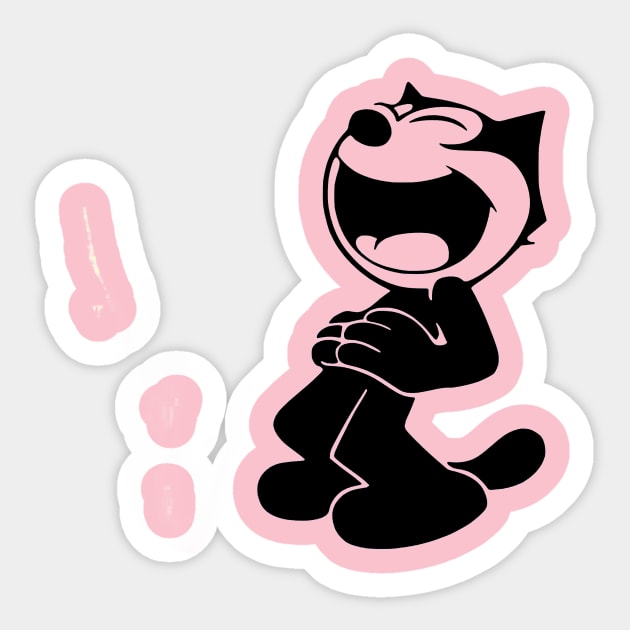 Felix the cat tee Sticker by alpphadesignart